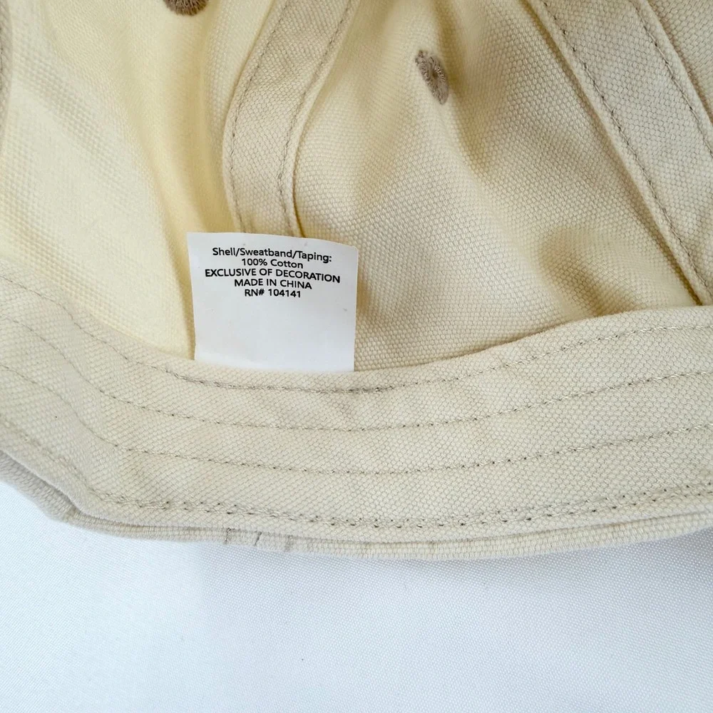 Alpine Design Tan Cotton Canvas Floral Embroidered Snapback Baseball Hat Cap